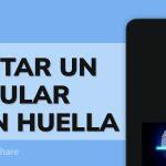 Smartphone con pantalla de desbloqueo con huella dactilar. Desbloquea el teléfono Google.